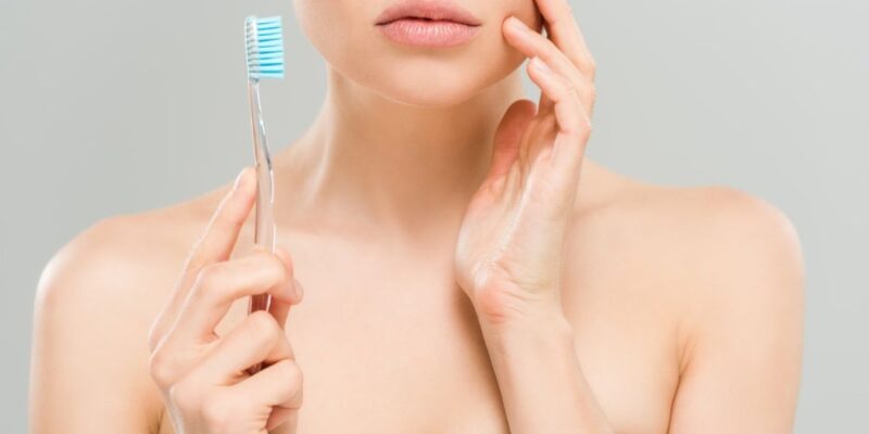 Frayed toothbrush bristles indicate it's time for a replacement.