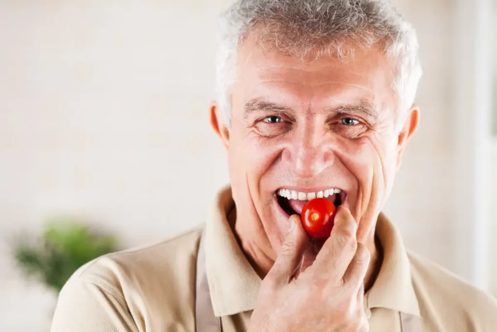 Loose dentures while eating